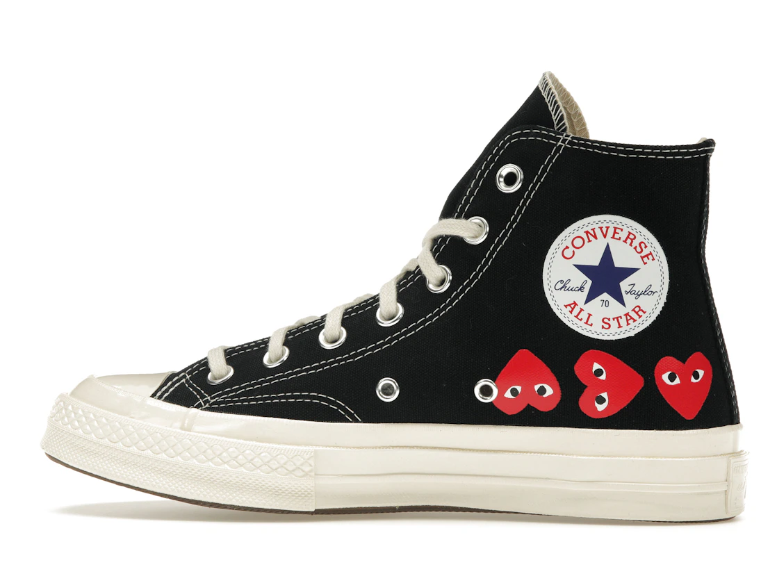 Converse Chuck Taylor All Star 70 Hi Comme des Garcons PLAY Multi-Heart Black