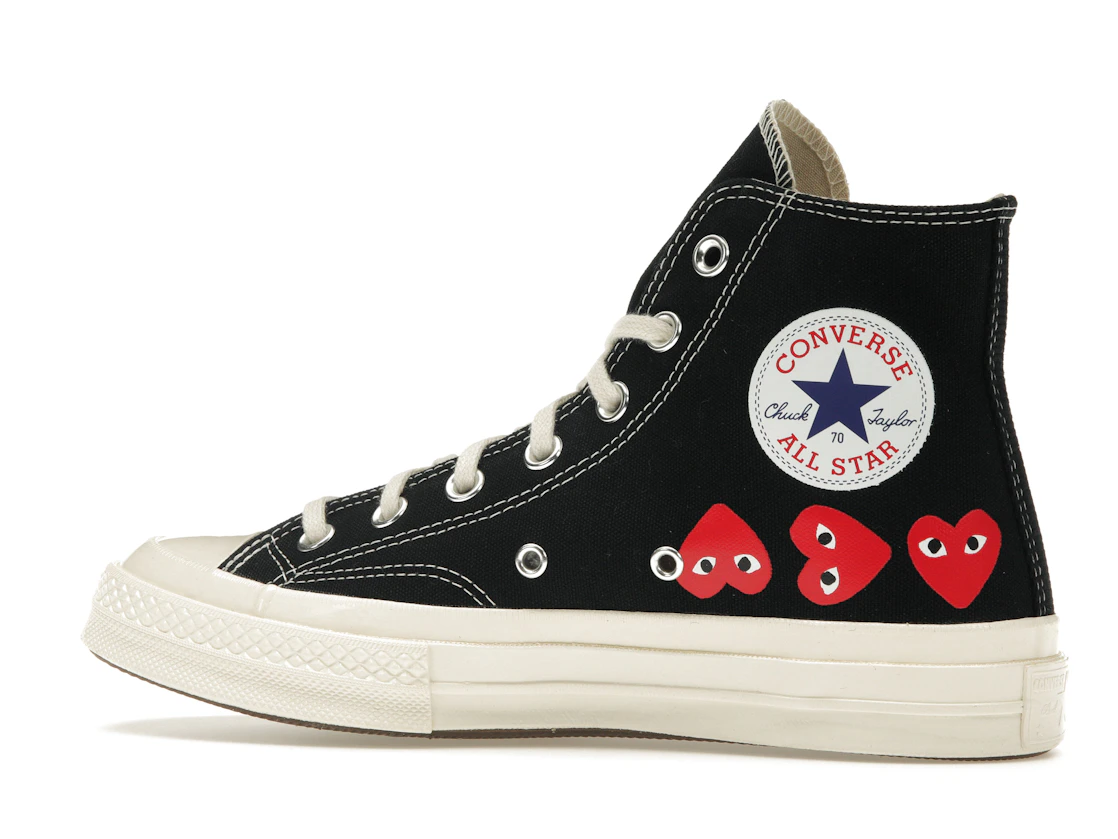 Converse Chuck Taylor All Star 70 Hi Comme des Garcons PLAY Multi-Heart Black