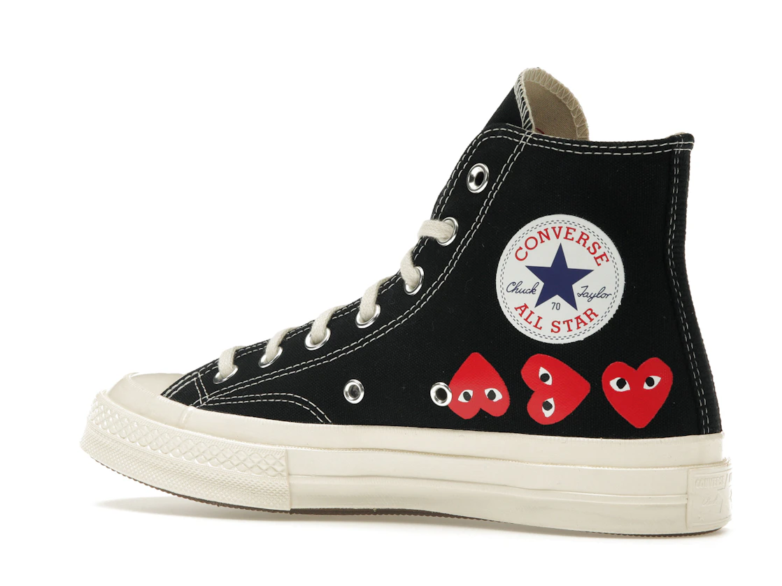Converse Chuck Taylor All Star 70 Hi Comme des Garcons PLAY Multi-Heart Black
