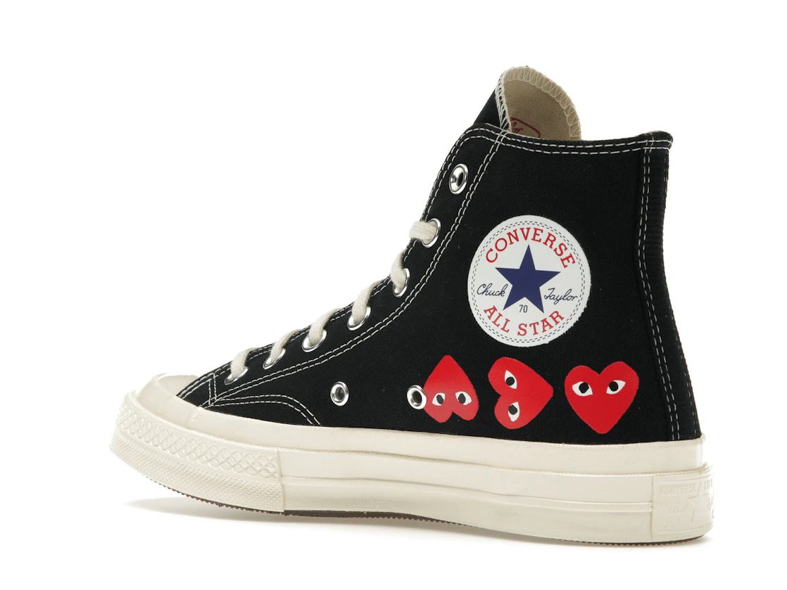 Converse Chuck Taylor All Star 70 Hi Comme des Garcons PLAY Multi-Heart Black