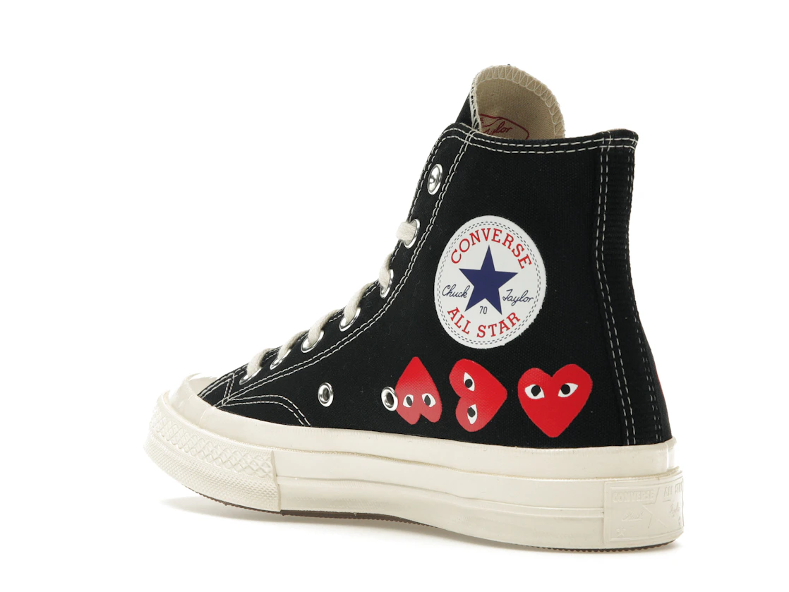 Converse Chuck Taylor All Star 70 Hi Comme des Garcons PLAY Multi-Heart Black