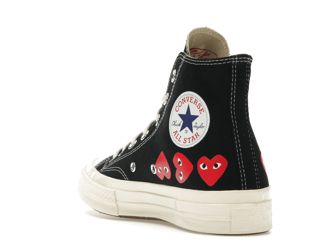 Converse Chuck Taylor All Star 70 Hi Comme des Garcons PLAY Multi-Heart Black