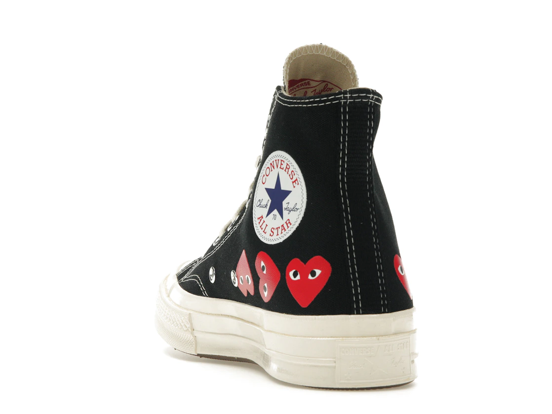 Converse Chuck Taylor All Star 70 Hi Comme des Garcons PLAY Multi-Heart Black