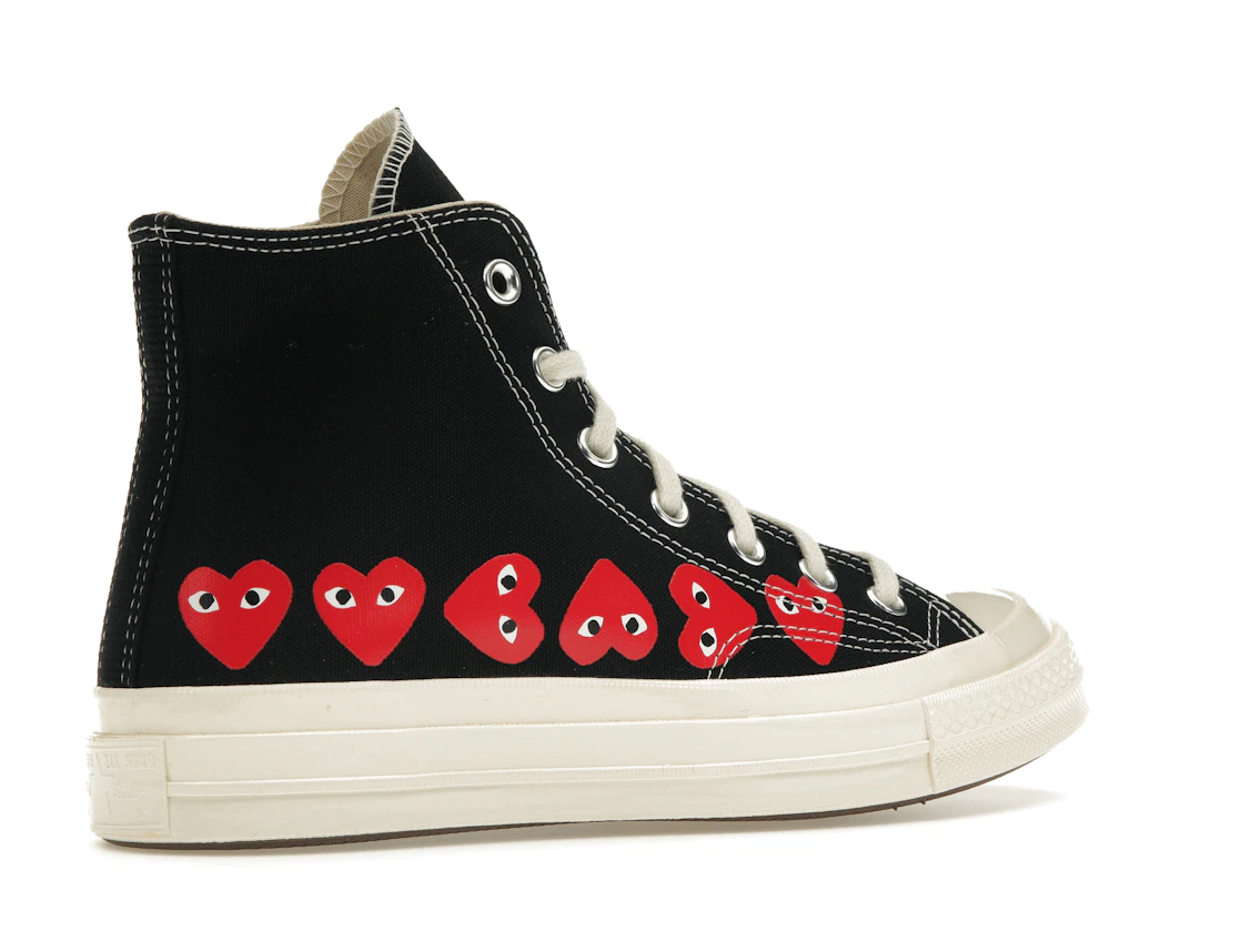 Converse Chuck Taylor All Star 70 Hi Comme des Garcons PLAY Multi-Heart Black