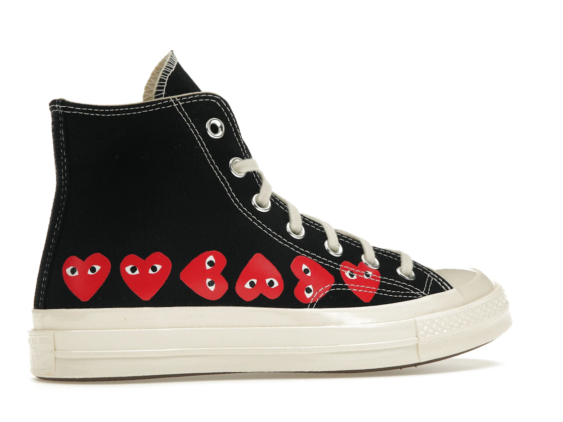 Converse Chuck Taylor All Star 70 Hi Comme des Garcons PLAY Multi-Heart Black