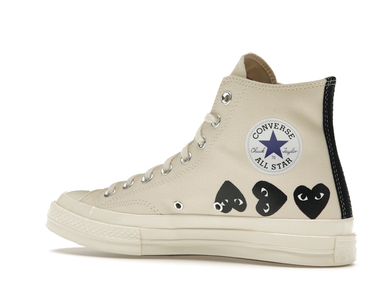 Converse Chuck Taylor All Star 70 Hi Comme des Garcons PLAY Multi-Heart Milk