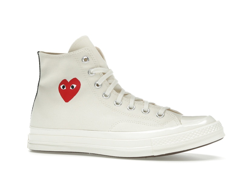 Converse Chuck Taylor All Star 70 Hi Comme des Garcons PLAY Single Heart Milk