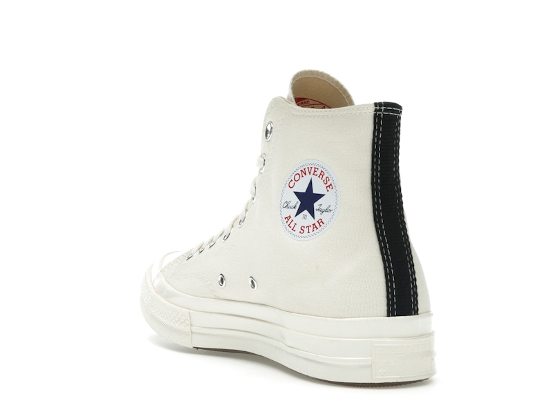 Converse Chuck Taylor All Star 70 Hi Comme des Garcons PLAY Single Heart Milk