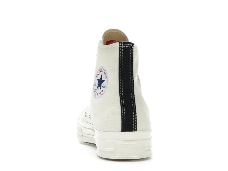 Converse Chuck Taylor All Star 70 Hi Comme des Garcons PLAY Single Heart Milk