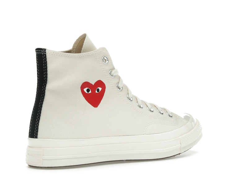 Converse Chuck Taylor All Star 70 Hi Comme des Garcons PLAY Single Heart Milk