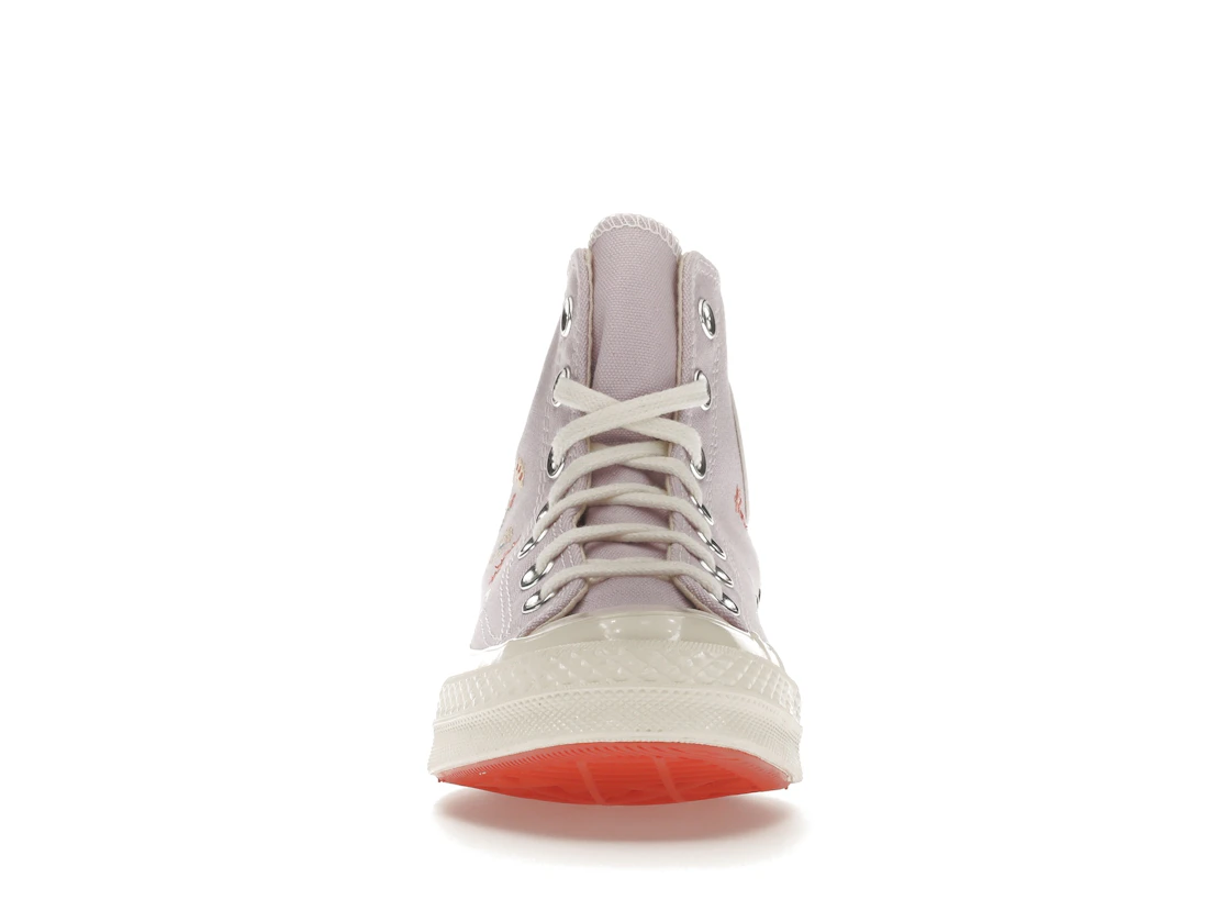 Converse Chuck Taylor All Star 70 Hi Embroidered Floral Pale Amethyst