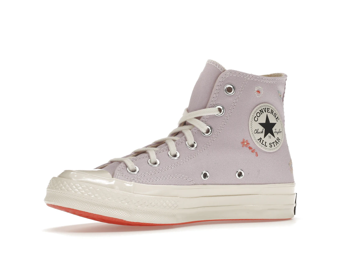 Converse Chuck Taylor All Star 70 Hi Embroidered Floral Pale Amethyst