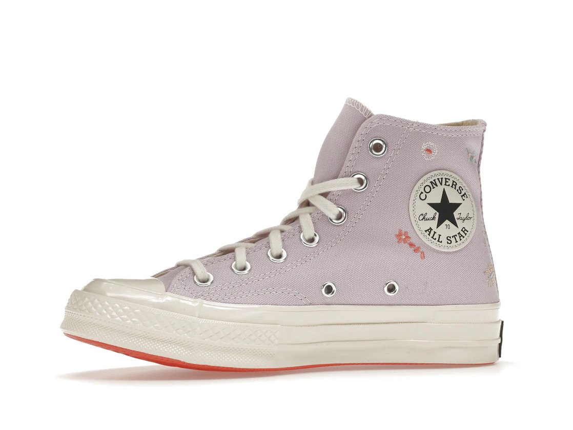 Converse Chuck Taylor All Star 70 Hi Embroidered Floral Pale Amethyst