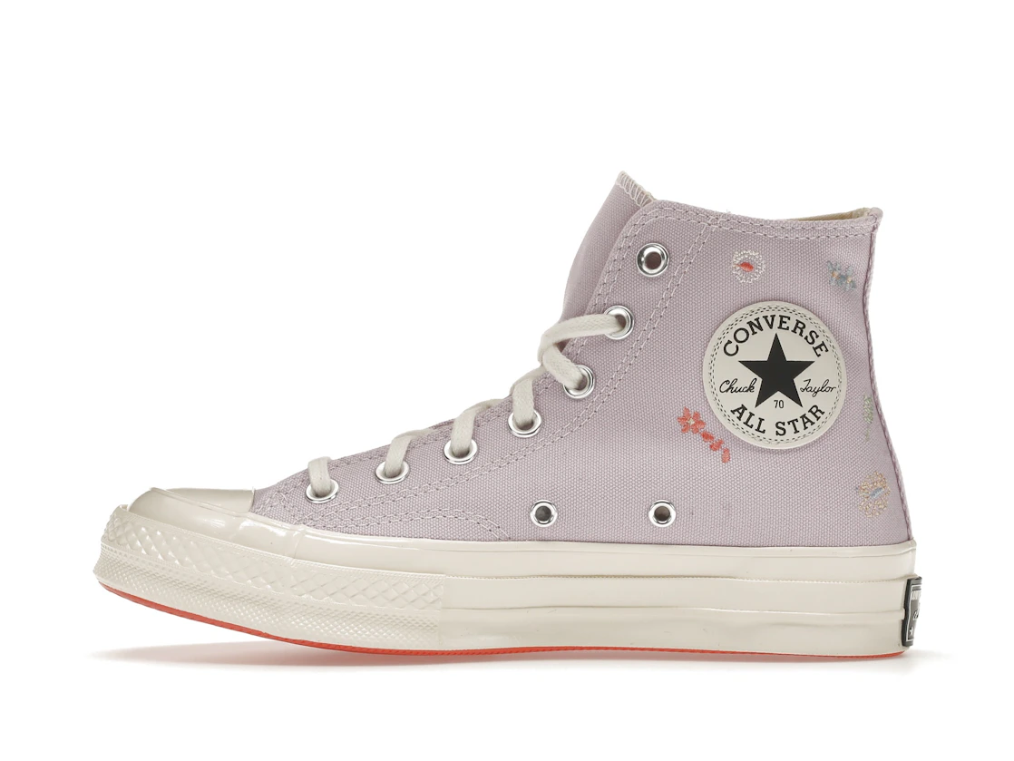 Converse Chuck Taylor All Star 70 Hi Embroidered Floral Pale Amethyst