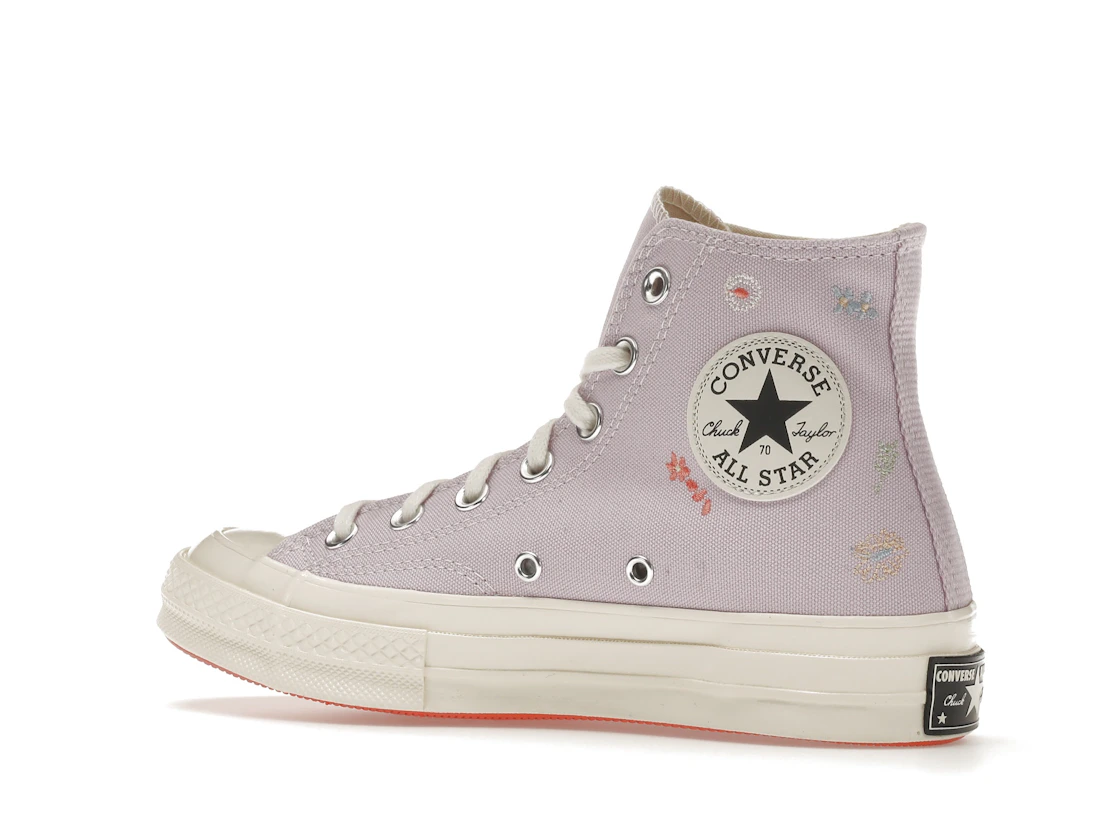 Converse Chuck Taylor All Star 70 Hi Embroidered Floral Pale Amethyst