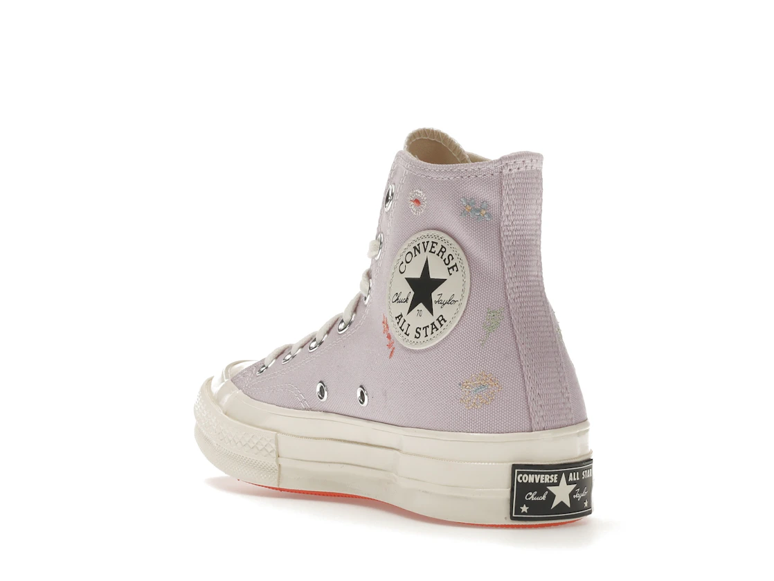Converse Chuck Taylor All Star 70 Hi Embroidered Floral Pale Amethyst