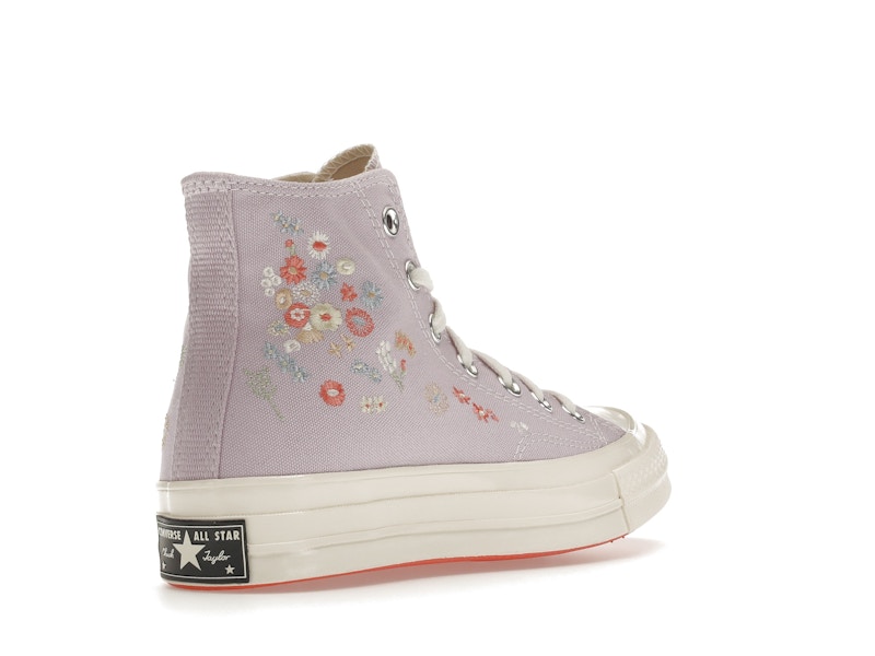 Converse Chuck Taylor All Star 70 Hi Embroidered Floral Pale Amethyst