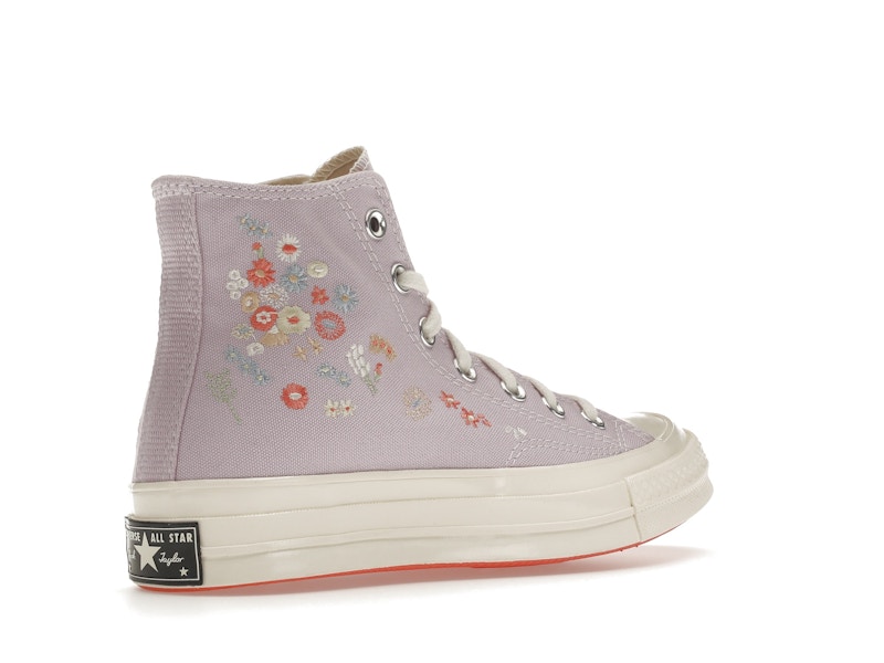 Converse Chuck Taylor All Star 70 Hi Embroidered Floral Pale Amethyst