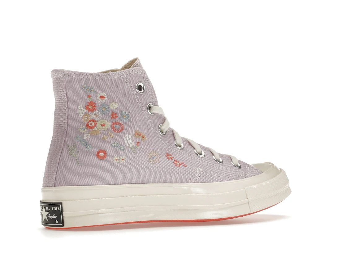 Converse Chuck Taylor All Star 70 Hi Embroidered Floral Pale Amethyst