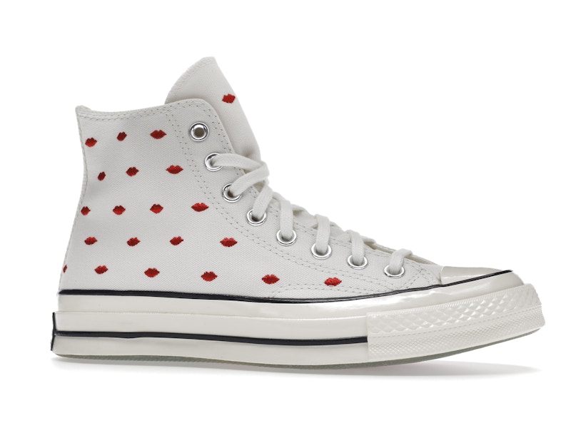 Converse Chuck Taylor All Star 70 Hi Embroidered Lips Vintage White