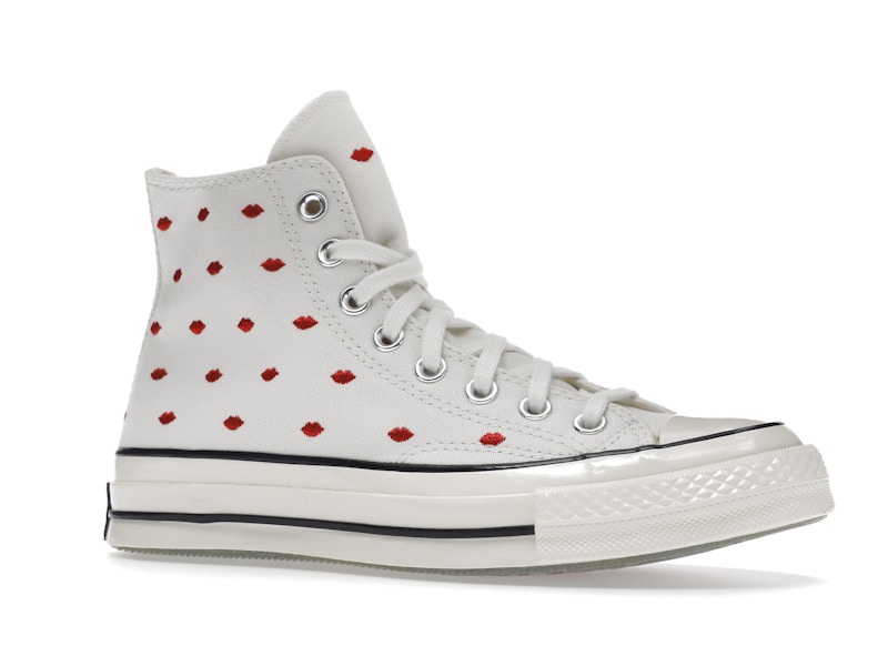 Converse Chuck Taylor All Star 70 Hi Embroidered Lips Vintage White