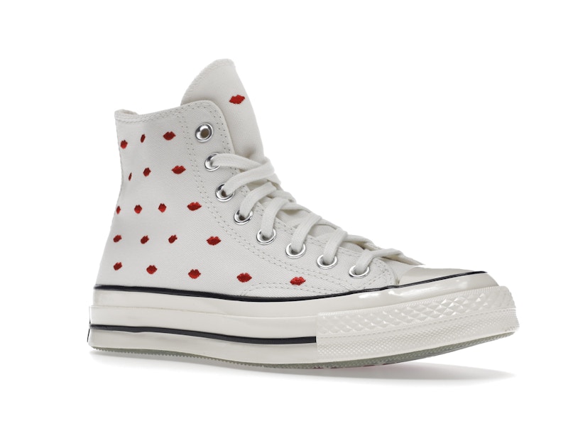 Converse Chuck Taylor All Star 70 Hi Embroidered Lips Vintage White