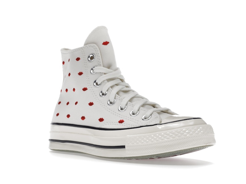 Converse Chuck Taylor All Star 70 Hi Embroidered Lips Vintage White