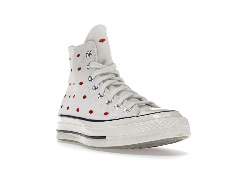 Converse Chuck Taylor All Star 70 Hi Embroidered Lips Vintage White