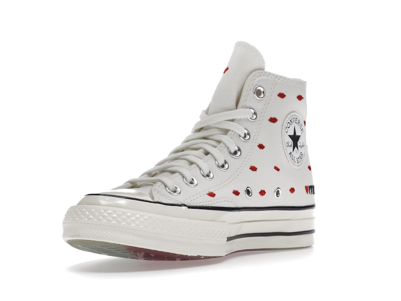 Converse Chuck Taylor All Star 70 Hi Embroidered Lips Vintage White
