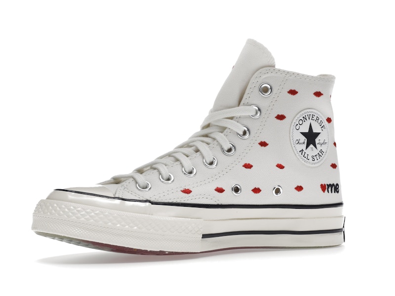 Converse Chuck Taylor All Star 70 Hi Embroidered Lips Vintage White