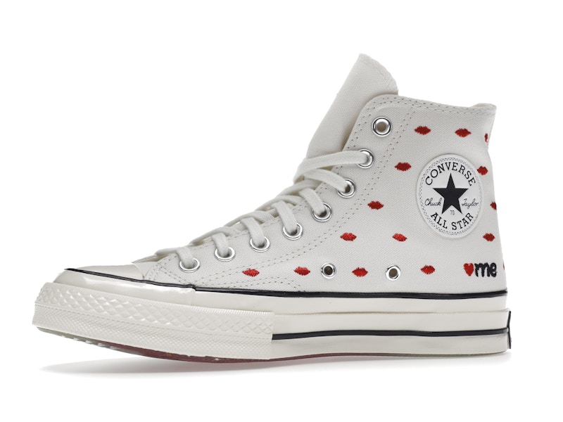 Converse Chuck Taylor All Star 70 Hi Embroidered Lips Vintage White