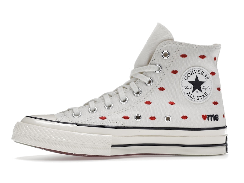 Converse Chuck Taylor All Star 70 Hi Embroidered Lips Vintage White