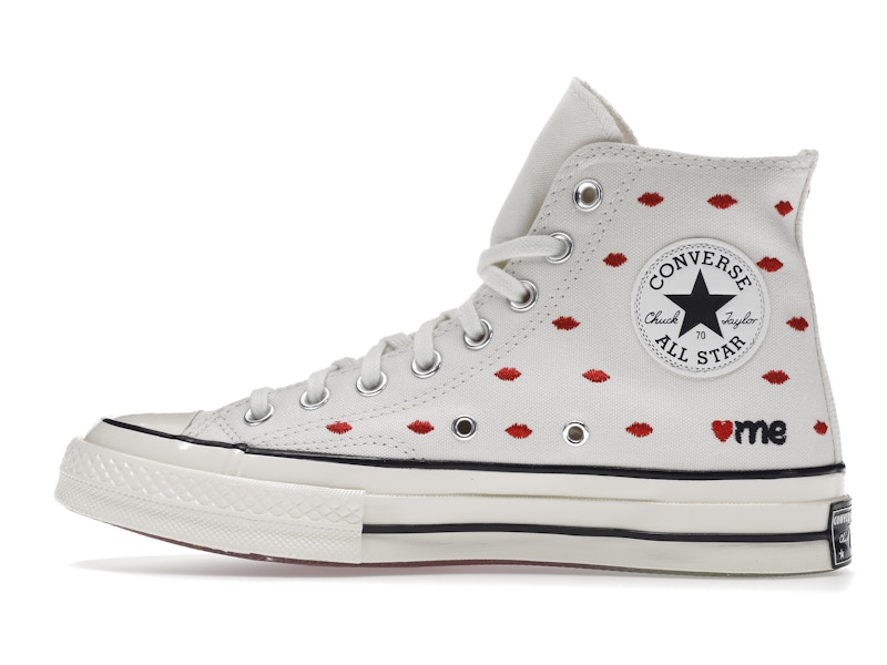 Converse Chuck Taylor All Star 70 Hi Embroidered Lips Vintage White