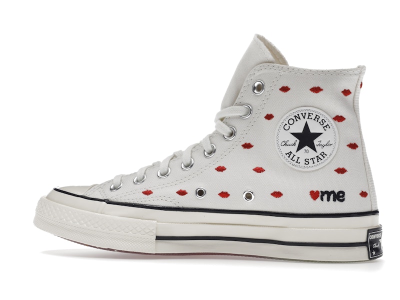Converse Chuck Taylor All Star 70 Hi Embroidered Lips Vintage White
