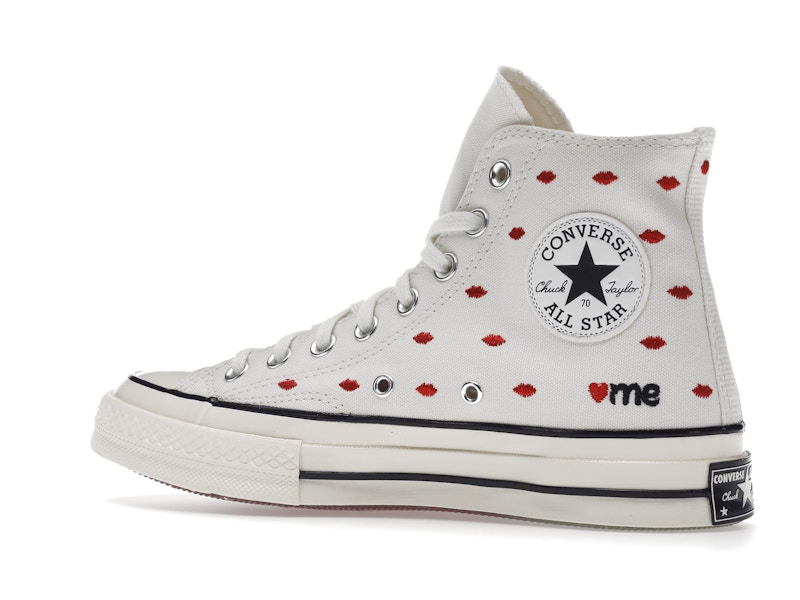 Converse Chuck Taylor All Star 70 Hi Embroidered Lips Vintage White