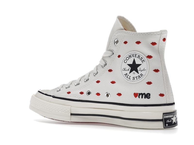 Converse Chuck Taylor All Star 70 Hi Embroidered Lips Vintage White