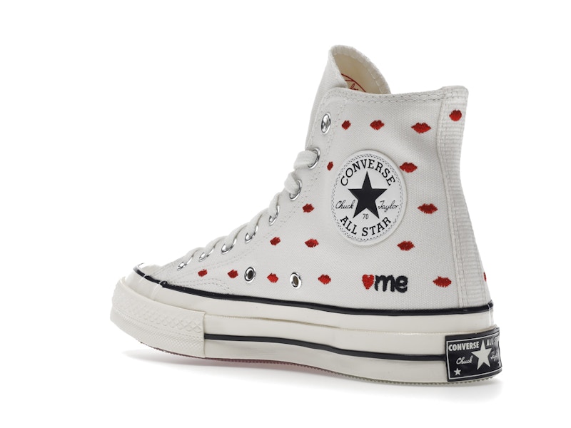 Converse Chuck Taylor All Star 70 Hi Embroidered Lips Vintage White