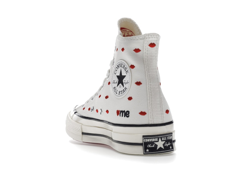 Converse Chuck Taylor All Star 70 Hi Embroidered Lips Vintage White