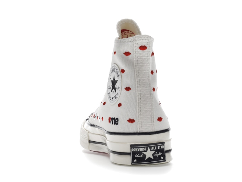 Converse Chuck Taylor All Star 70 Hi Embroidered Lips Vintage White