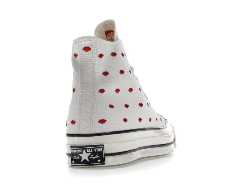 Converse Chuck Taylor All Star 70 Hi Embroidered Lips Vintage White