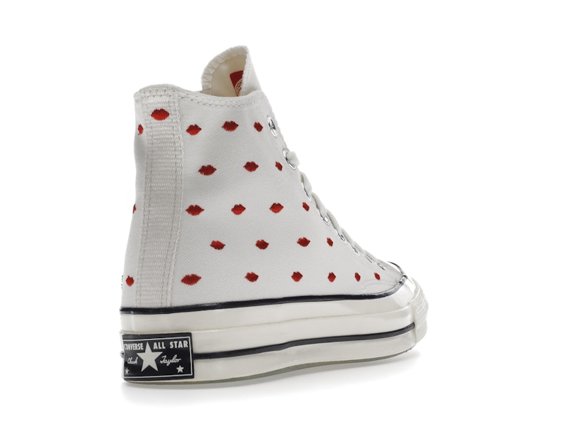 Converse Chuck Taylor All Star 70 Hi Embroidered Lips Vintage White
