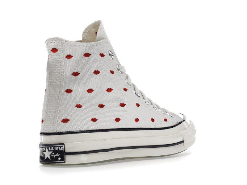 Converse Chuck Taylor All Star 70 Hi Embroidered Lips Vintage White