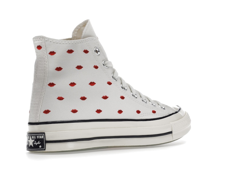 Converse Chuck Taylor All Star 70 Hi Embroidered Lips Vintage White