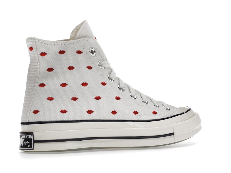 Converse Chuck Taylor All Star 70 Hi Embroidered Lips Vintage White