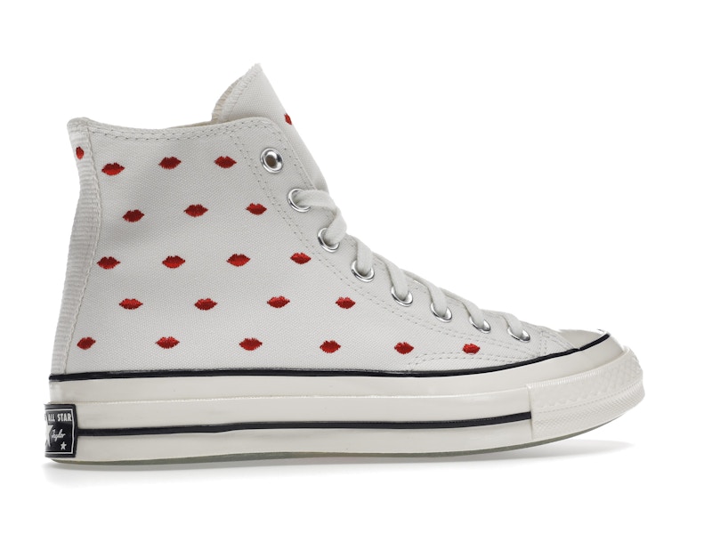 Converse Chuck Taylor All Star 70 Hi Embroidered Lips Vintage White