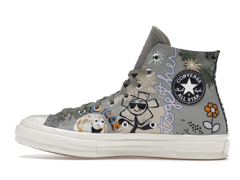 Converse Chuck Taylor All Star 70 Hi Floral Much Love Slate Egret