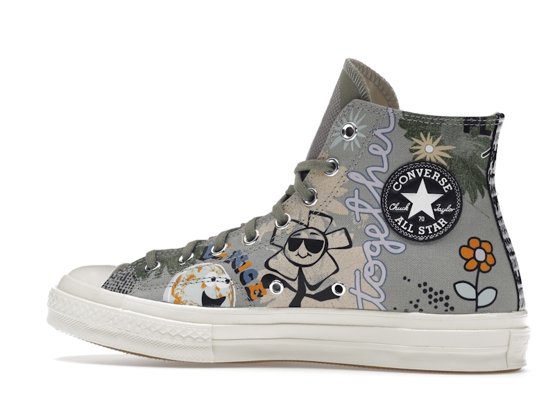 Converse Chuck Taylor All Star 70 Hi Floral Much Love Slate Egret