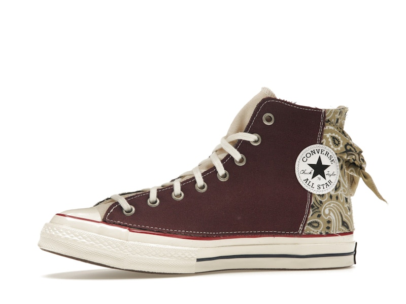 Converse Chuck Taylor All Star 70 Hi Paisley Patchwork Maroon
