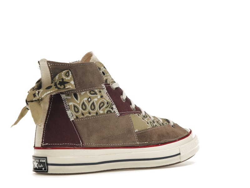 Converse Chuck Taylor All Star 70 Hi Paisley Patchwork Maroon