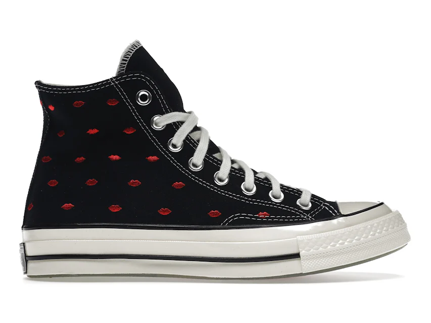 Converse Chuck Taylor All Star 70 Hi Embroidered Lips Black 0